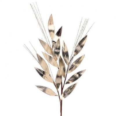 32" Faux Champagne and Gold Laurel Leaf Spray