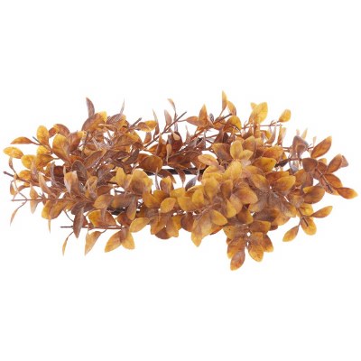 10" Round Faux Brown Small Leaves Canle Ring
