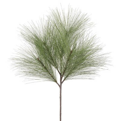 24" Faux Green Long Needle Pine Spray