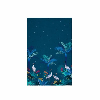 27" x 18" Herons on a Dark Blue Background Coastal Kitchen Towel