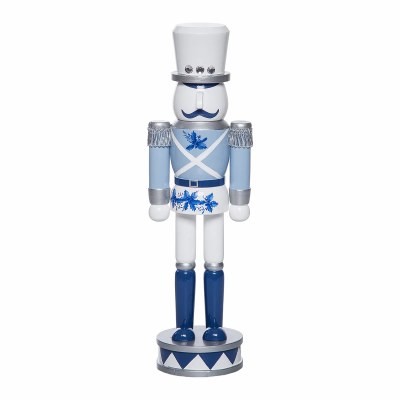 12" Blue and White Nutcracker Figurine