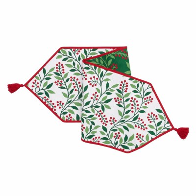 14" x 51" Berry Botanical Christmas Table Runner