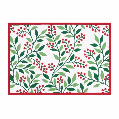 14" x 20" Berry Botanical Christmas Placemat