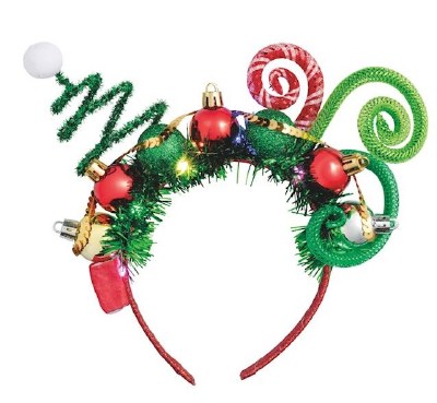 Red LED Christmas Headband by Mud Pie