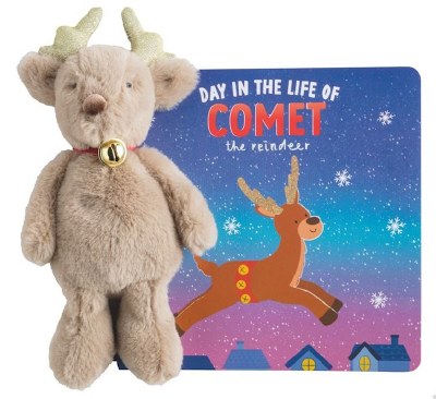 Day in the Life of Comet the Reindeer Children's Book With a Matching Plush by Mud Pie