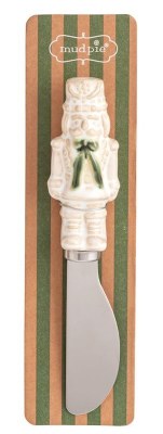 6" White Nutcracker Spreader by Mud Pie