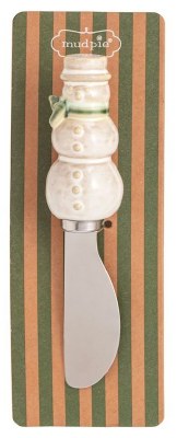 6" White Snowman Spreader by Mud Pie