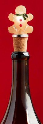3" LED Gingerbread Man Bottle Topper by Mud Pie