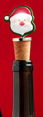 3" LED Santa Claus Bottle Topper by Mud Pie
