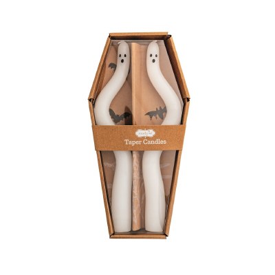 Box of Two 9" Ghost Taper Candles by Mud Pie