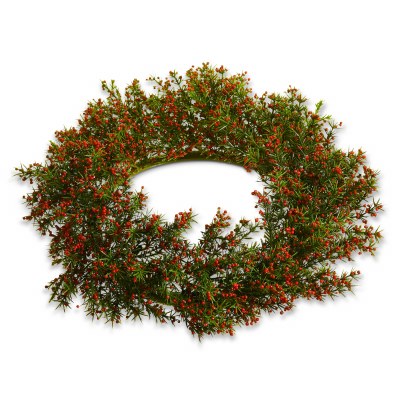 6" Faux Pepperberry Candle Ring