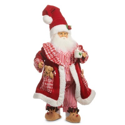 18" Red Lounging Santa
