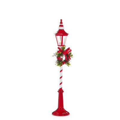 18" LED Red and White Lamp Post