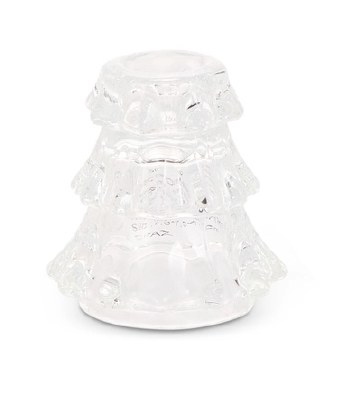 3" Clear GlassTree Taper Candle Holder