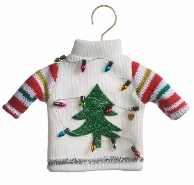 6.5" Green Tree Ugly Sweater Ornament