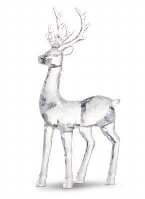 13" Clear Acrylic Standing Deer