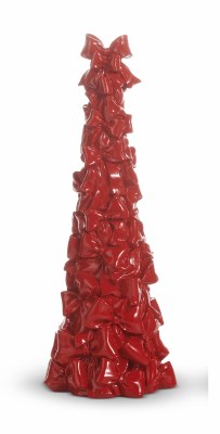 15" Red Bow Tree