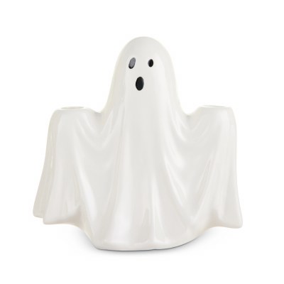 8" Ceramic Ghost Taper Candle Holder