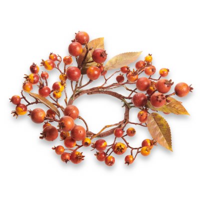 3" Faux Orange Berry Candle Ring