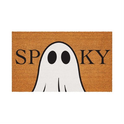 17.5" x 30" "Spooky" Ghost Coir Doormat