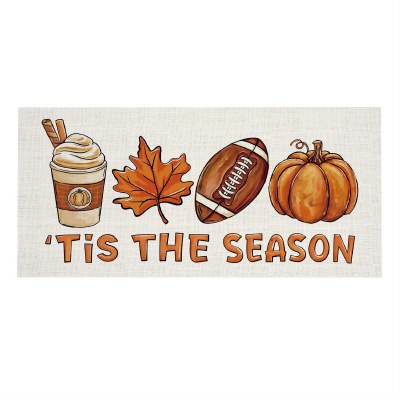 10" x 22" "Tis The Season" Fall Icons Sassafras Doormat Insert