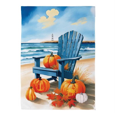 43" x 29" Pumpkin Beach Chair Flag