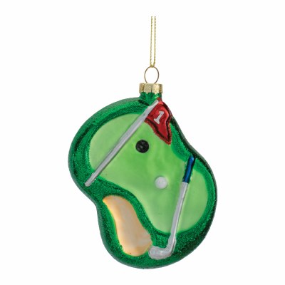 3" Golf Hole Glass Christmas Tree Ornament