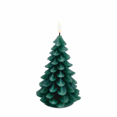 8" LED Green Christmas Tree Candle