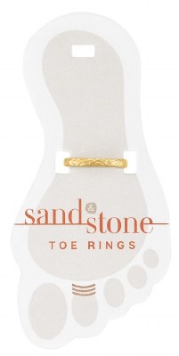 Gold Toned Hammered Band Toe Ring