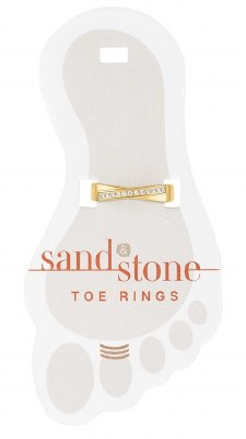 Gold Toned Cubic Zirconia Criss Cross Toe Ring