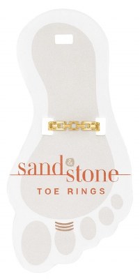 Gold Toned Geometric Link Toe Ring