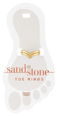 Gold Toned Layered "V" Toe Ring