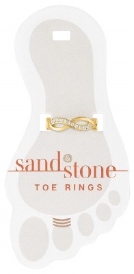 Gold Toned Cubic Zirconia Inifinty Toe Ring