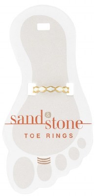 Gold Toned White Diamond Toe Ring