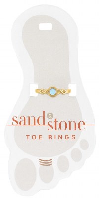 Gold Toned Moonstone Toe Ring