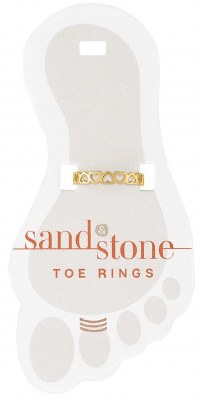 Gold Toned Infinity Heart Toe Ring
