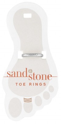 Silver Toned Hammered Band Toe Ring