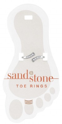 Silver Toned Cubic Zirconia Wrap Toe Ring