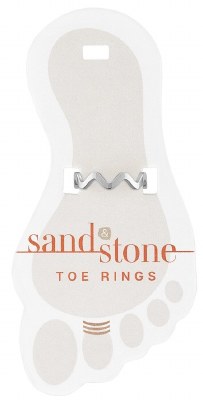 Silver Toned Ripple Toe Ring