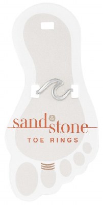 Silver Toned Wave Toe Ring