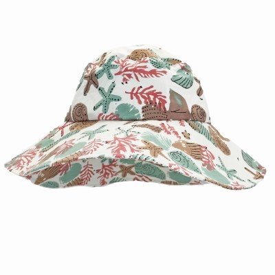 Coral Reef Wide Brim Sun Hat