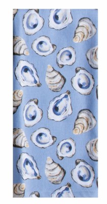 28" x 18" Oyster Toss Dual Purpose Terry Cloth Kitchen Towel