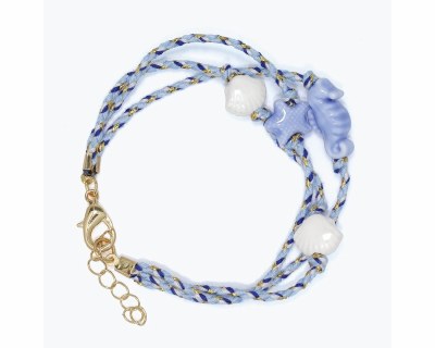 Blue Sealife Beads on Cords Bracelet