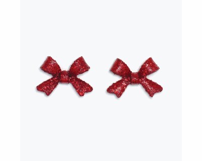 Red Bow Earrings