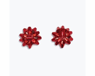 Red Star Bow Earrings
