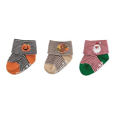 My 1st Holiday Three Sock Set by Mud Pie