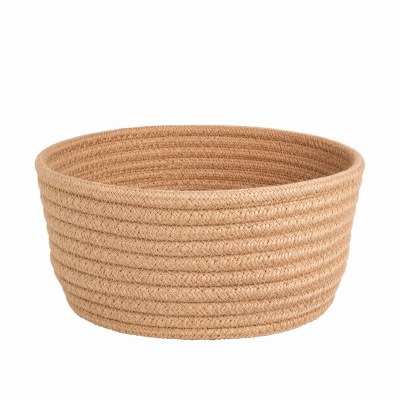 Round Beige Cloth Basket by Mud Pie