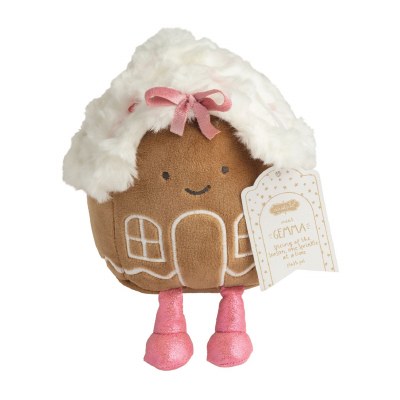 7" Gingerbread House Christmas Plush by Mud Pie