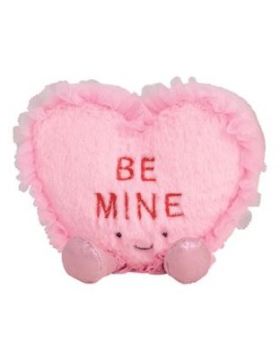 7" Pink Heart Valentine's Day Plush by Mud pie