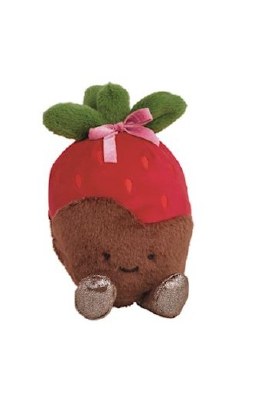 7" Chocolate Covered Starwberry Valentine's Day Plush by Mud pie